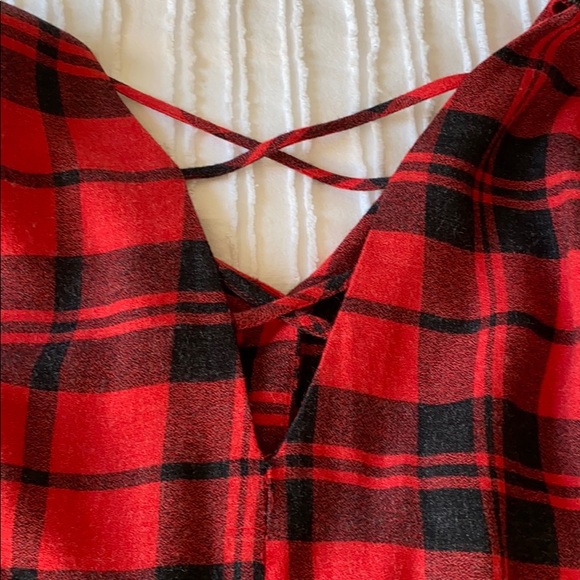 ASOS Red and Black Plaid Top - Picture 7 of 10